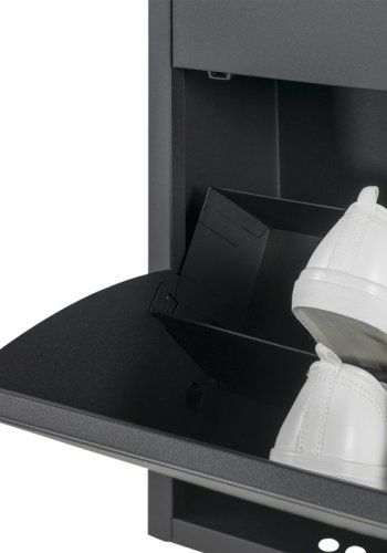 SPINDER DESIGN rektangulr Billy skoskab, m. 2 lger - sort stl 