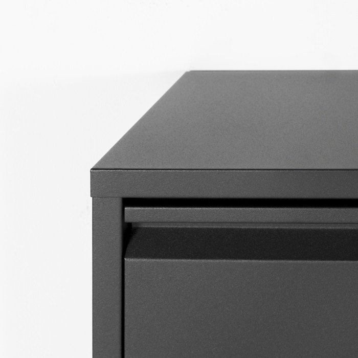 SPINDER DESIGN rektangulr Billy skoskab, m. 2 lger - sort stl 