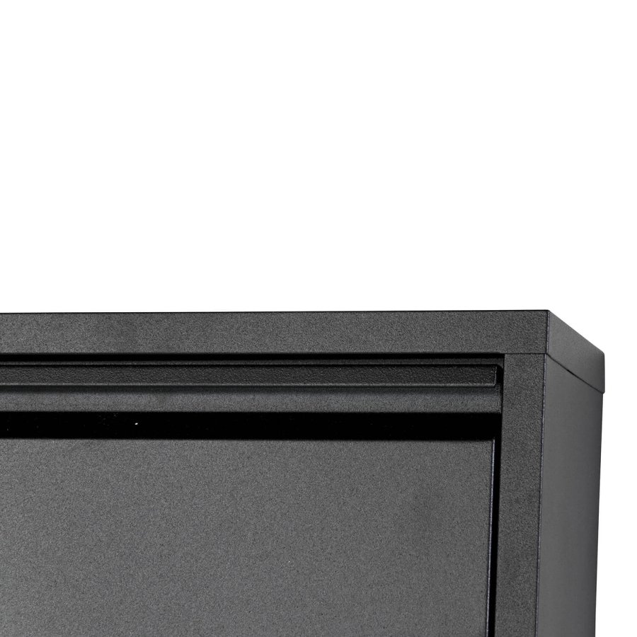 SPINDER DESIGN rektangulr Billy skoskab, m. 3 lger - sort stl 