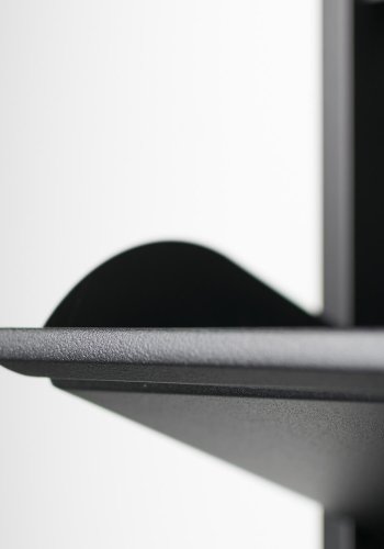 SPINDER DESIGN rektangulr Billy skoskab, m. 4 lger - sort stl 