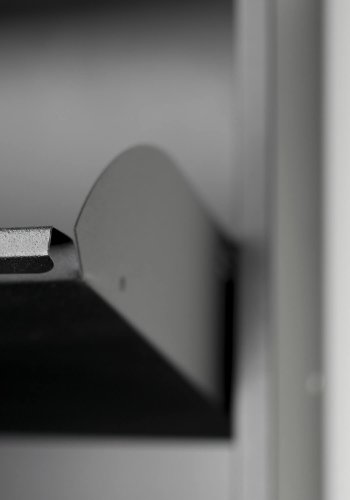 SPINDER DESIGN rektangulr Billy skoskab, m. 5 lger - sort stl 