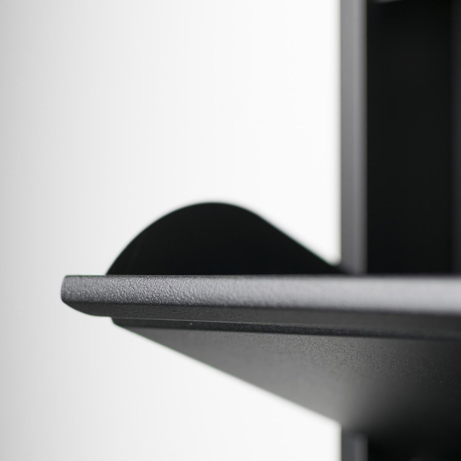 SPINDER DESIGN rektangulr Billy skoskab, m. 5 lger - sort stl 