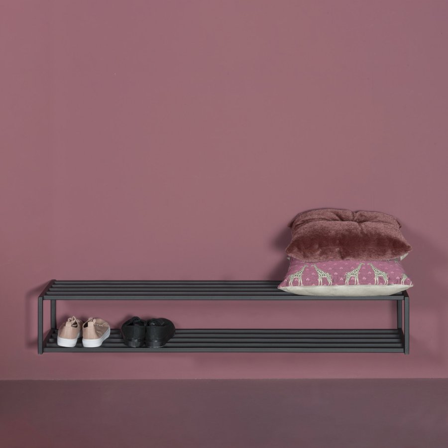 SPINDER DESIGN School skoreol, m. 2 hylder - sort stl (118x20,5)