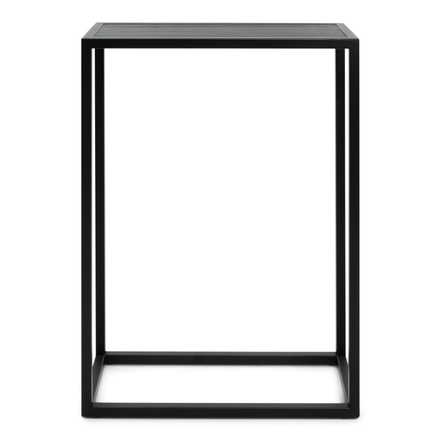 SPINDER DESIGN Daniël sidebord, rektangulr - sort brstet egetr og mat sort stl (66x30)