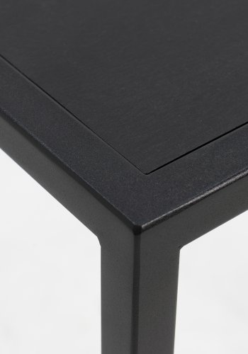 SPINDER DESIGN Daniël sidebord, rektangulr - sort brstet egetr og mat sort stl (66x30)
