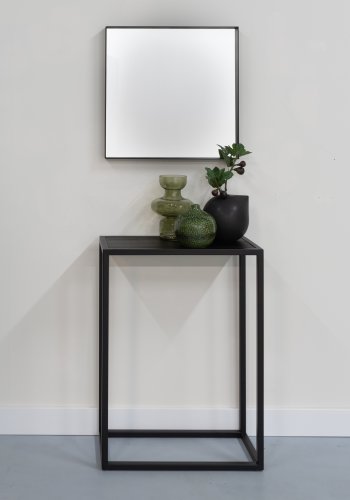 SPINDER DESIGN Daniël sidebord, rektangulr - sort brstet egetr og mat sort stl (66x30)