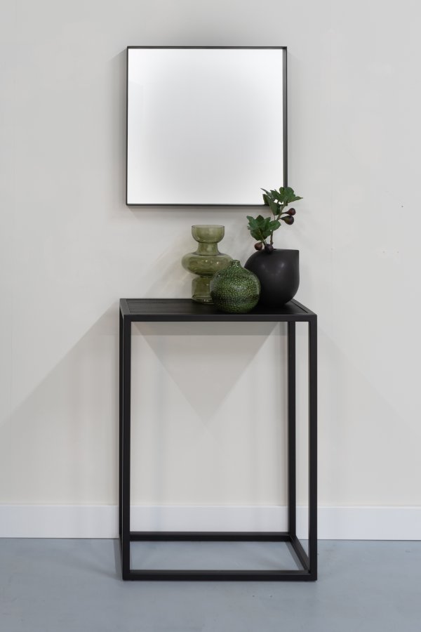 SPINDER DESIGN Daniël sidebord, rektangulr - sort brstet egetr og mat sort stl (66x30)