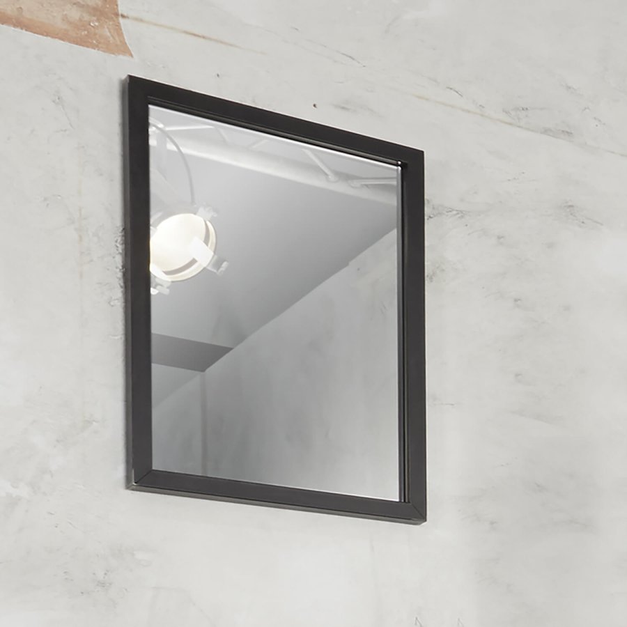 SPINDER DESIGN rektangulr Senza vgspejl - spejlglas og sort stl (55x40)