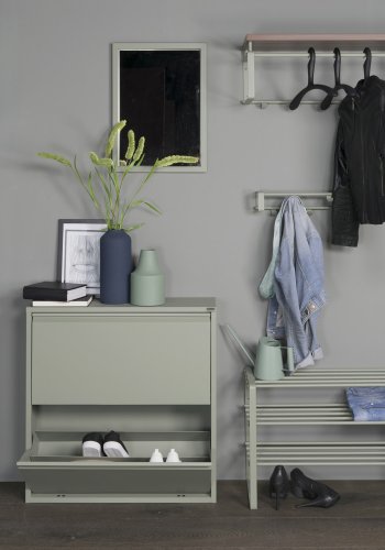 SPINDER DESIGN Senza vgspejl - spejlglas og stvet grnt stl (55x40)