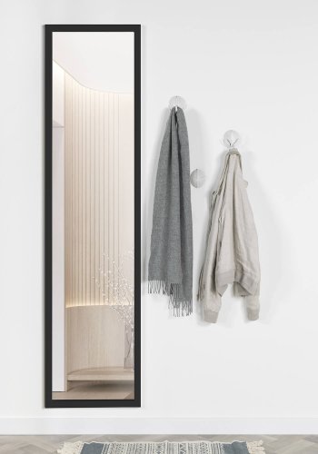 SPINDER DESIGN rektangulr Senza vgspejl - spejlglas og sort stl (185x46)