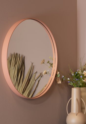 SPINDER DESIGN Donna vgspejl, rund - spejlglas og terracotta stl (60)
