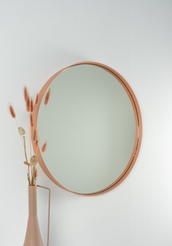 SPINDER DESIGN Donna vgspejl, rund - spejlglas og terracotta stl (60)