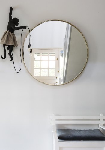 SPINDER DESIGN rund Donna vgspejl - spejlglas og guld stl (90)