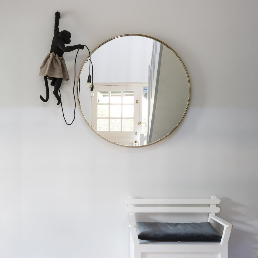 SPINDER DESIGN rund Donna vgspejl - spejlglas og guld stl (90)