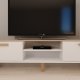 KOCOT Denver TV-bord, m. 2 lger og 1 hylde - hvid og natur hickory spnplader (160x47,2)