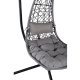 VENTURE DESIGN Edinburgh hngestol, m. hynde - gr polyester og polyrattan, sort aluminium