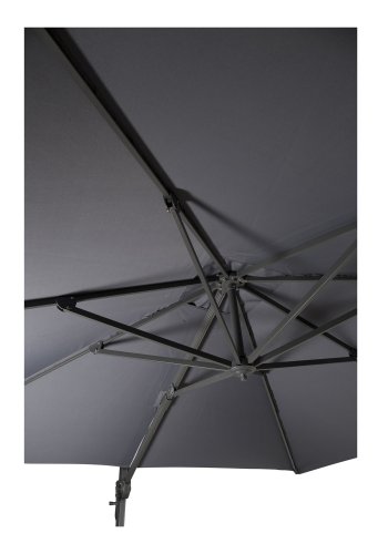 VENTURE DESIGN Leeds parasol med tilt, 3x3m - gr, sort aluminium og stl 