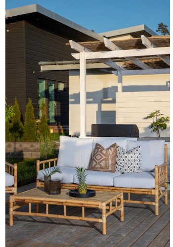 VENTURE DESIGN Cane Sofa Table - 70*120cm Bamboo