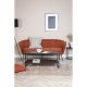 VENTURE DESIGN Calais 3 personers sofa - rust polyester og sort metal