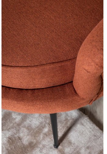 VENTURE DESIGN Calais 3 personers sofa - rust polyester og sort metal