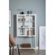 VENTURE DESIGN High Wide skab, m. 2 lger og 3 hylder - glas og hvid stl