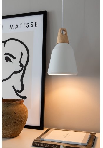 VENTURE DESIGN Nao loftlampe - natur tr og hvid aluminium