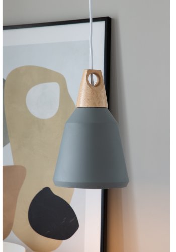 VENTURE DESIGN Nao loftlampe - natur tr og gr aluminium