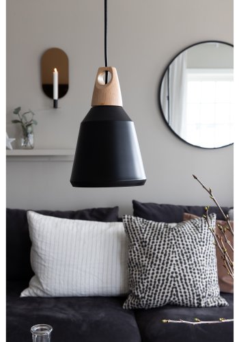 VENTURE DESIGN Nao loftlampe - natur tr og sort aluminium