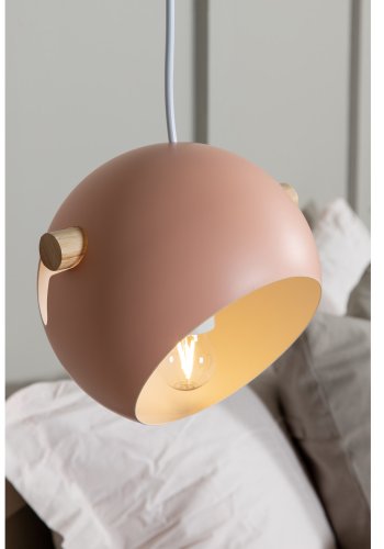 VENTURE DESIGN Tubbie loftlampe - natur tr og lyserd jern