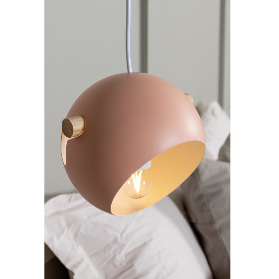 VENTURE DESIGN Tubbie loftlampe - natur tr og lyserd jern