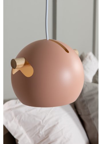 VENTURE DESIGN Tubbie loftlampe - natur tr og lyserd jern