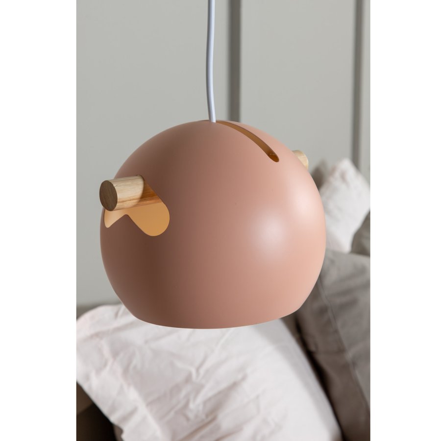 VENTURE DESIGN Tubbie loftlampe - natur tr og lyserd jern