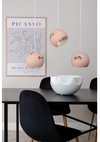 VENTURE DESIGN Tubbie loftlampe - natur tr og lyserd jern