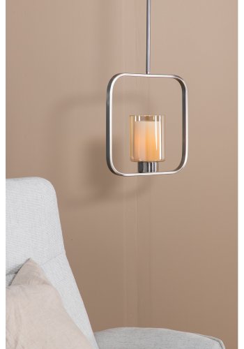 VENTURE DESIGN Aludra loftlampe - glas og slv jern