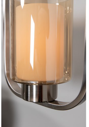 VENTURE DESIGN Aludra loftlampe - glas og slv jern