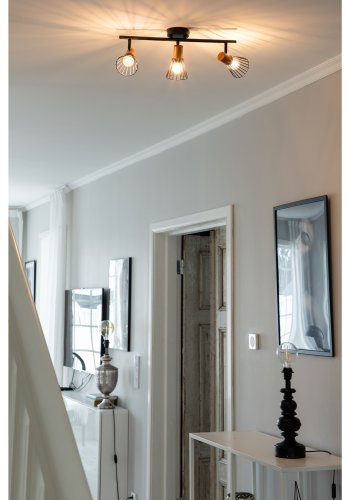 VENTURE DESIGN Atticus vglampe - natur tr og sort jern