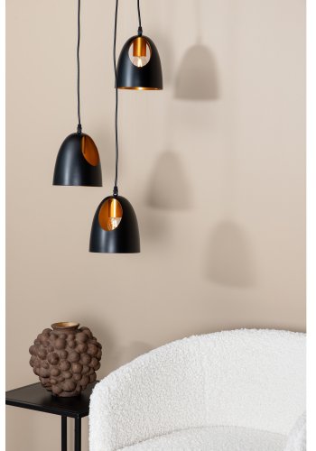 VENTURE DESIGN Elda loftlampe - kobber og sort jern