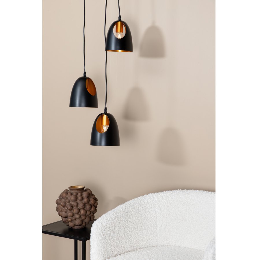 VENTURE DESIGN Elda loftlampe - kobber og sort jern