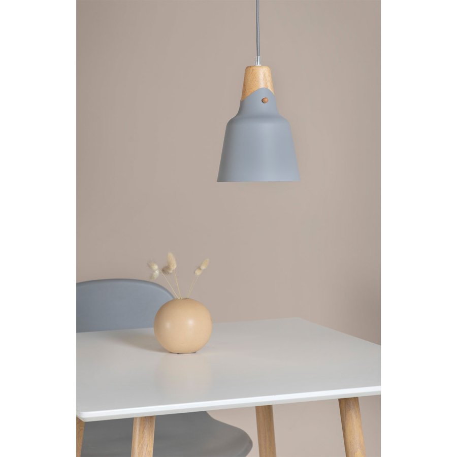 VENTURE DESIGN Rigel pendel - gr metal og natur tr ( 16)