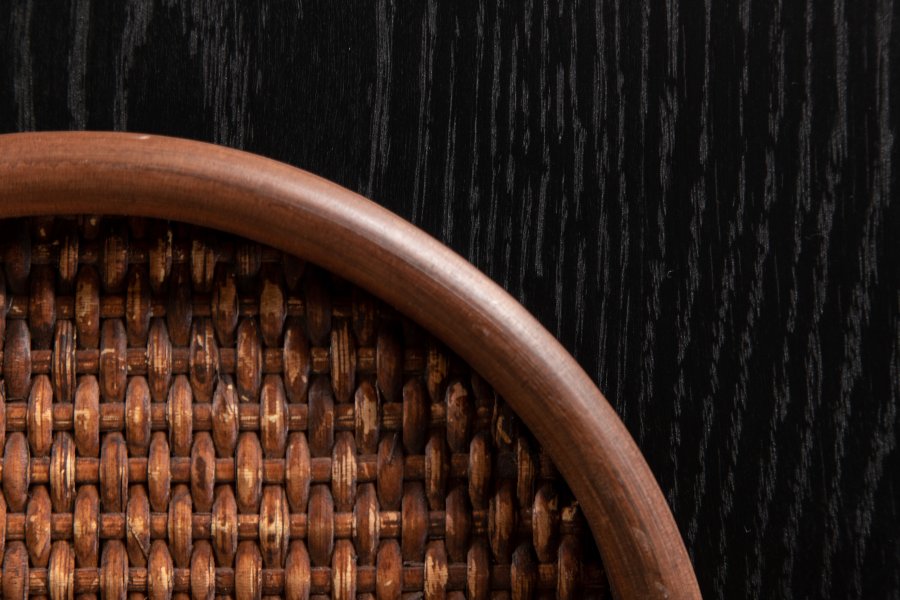 VENTURE DESIGN Uno spisebord, rektangulr - sort finér og sort stl (200x90)