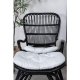 VENTURE DESIGN Ella Lounge Chair - BLACK rattan / Offwhite Cushion. inc. Ottoman