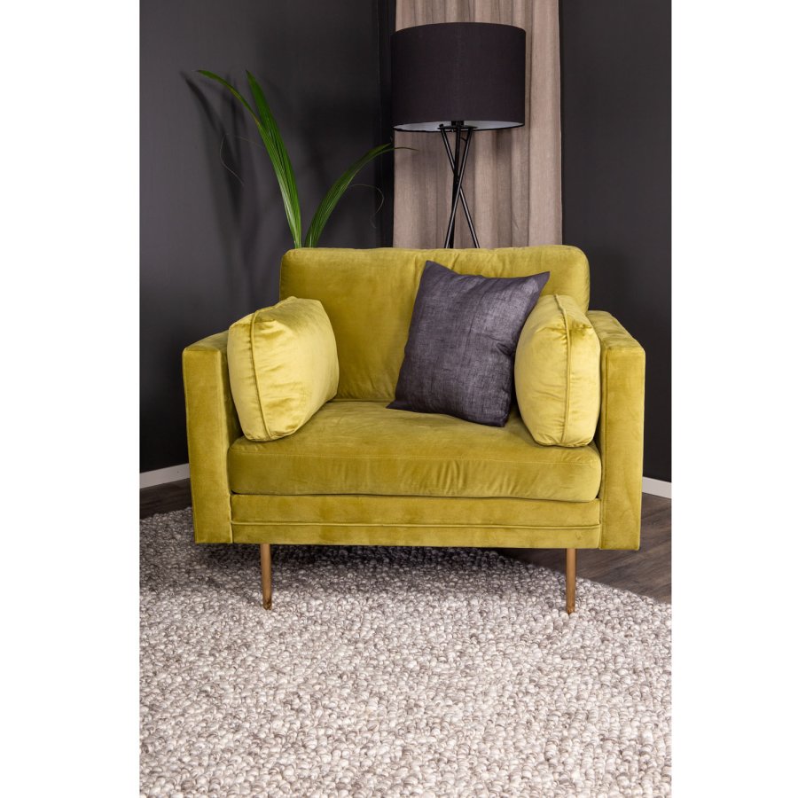 VENTURE DESIGN Boom lnestol, m. armln - grn polyester og metal