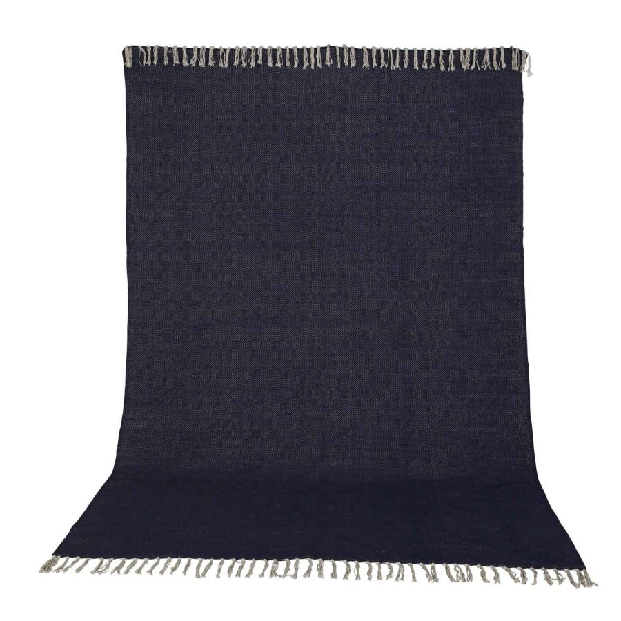 VENTURE DESIGN Panipat gulvtppe - bl bomuld (170x240) 