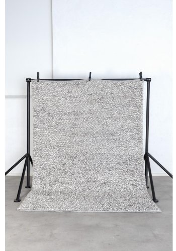 VENTURE DESIGN Jajru gulvtppe - lysegr uld og viskose (200x300) 