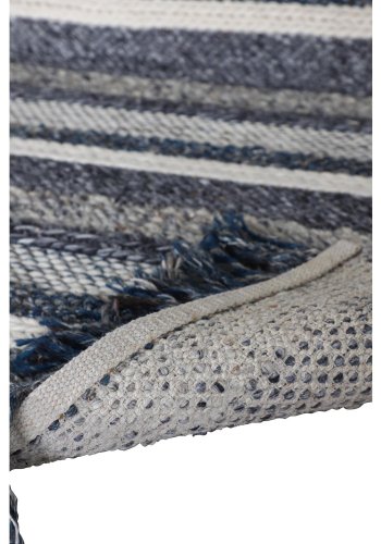 VENTURE DESIGN Agra gulvtppe - gr og bl uld (170x240) 