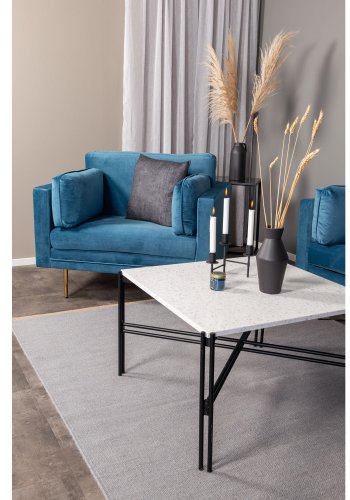 VENTURE DESIGN Boom lnestol, m. armln - bl polyester og metal