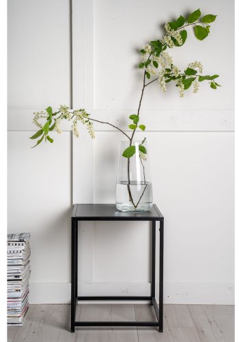 VENTURE DESIGN Staal sidebord, rektangulr - sort stl (38x37)