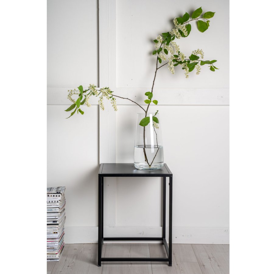 VENTURE DESIGN Staal sidebord, rektangulr - sort stl (38x37)