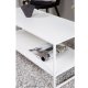 VENTURE DESIGN Staal sofabord, m. hylde - hvid stl (101,6x43,2)
