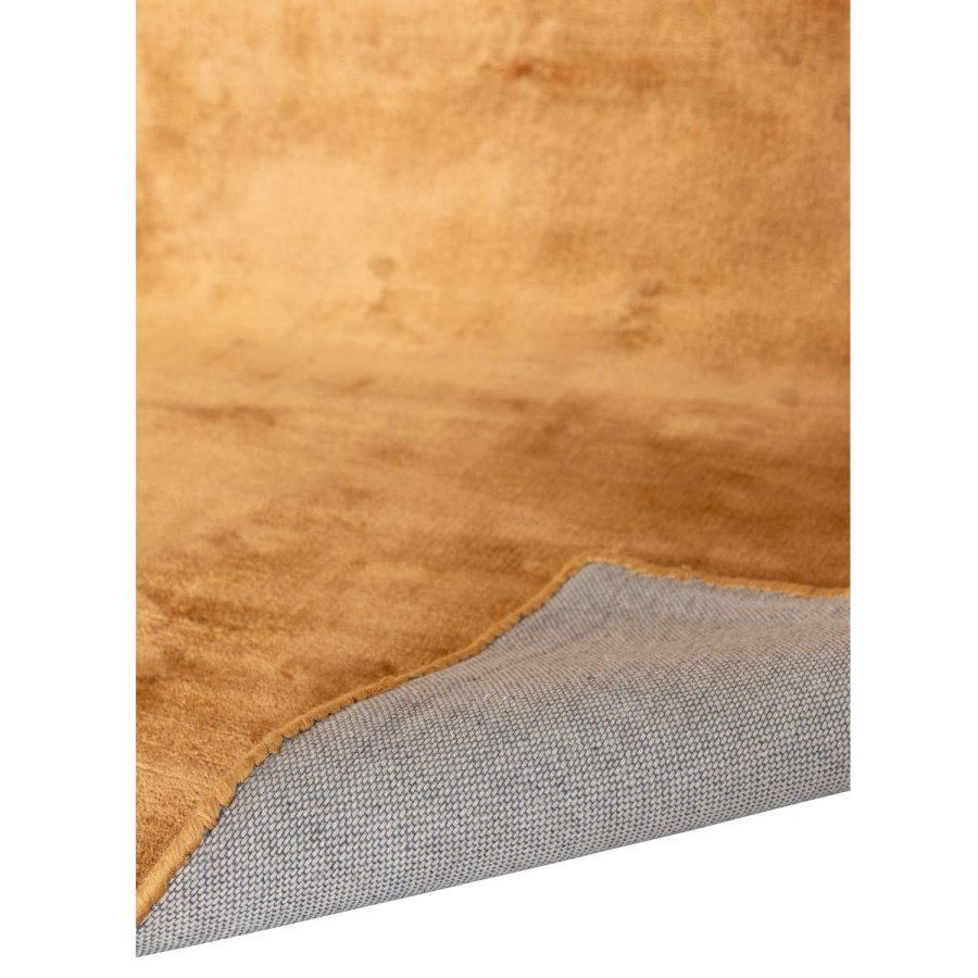 VENTURE DESIGN Indra gulvtppe - sennepsgul viskose og bomuld (170x240)